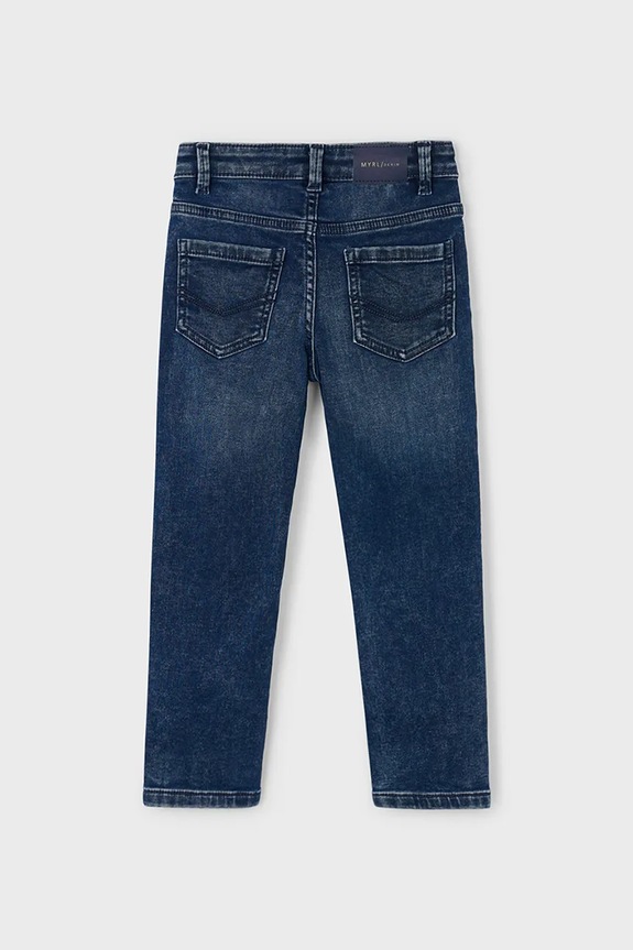 Chłopiec Mayoral jeansy dziecięce soft denim 4571.5H.Mini.9BYA granatowy