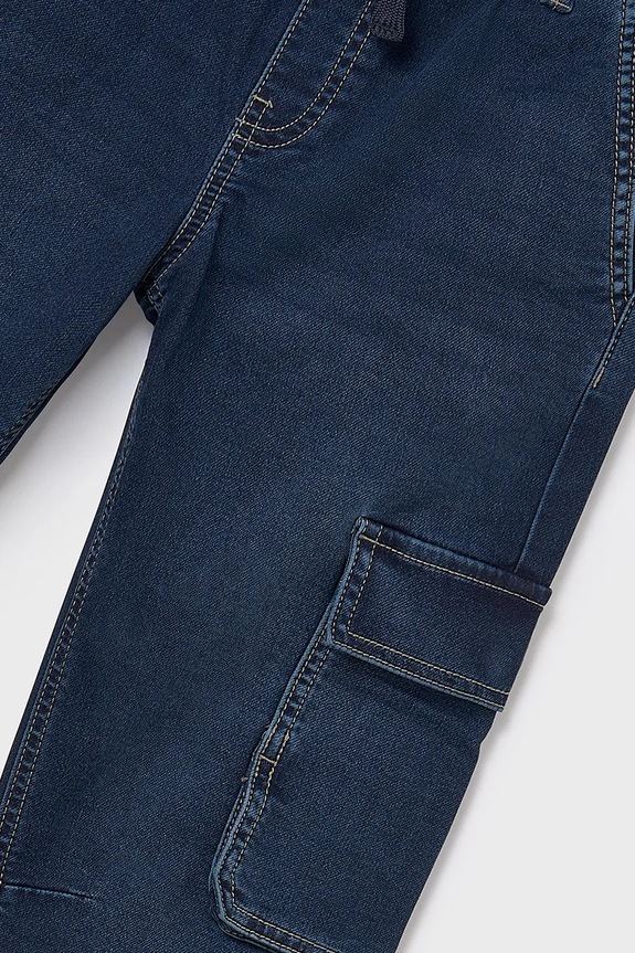 Mayoral jeansy dziecięce soft denim jogger niebieski 7560.7B.Junior.9BYA