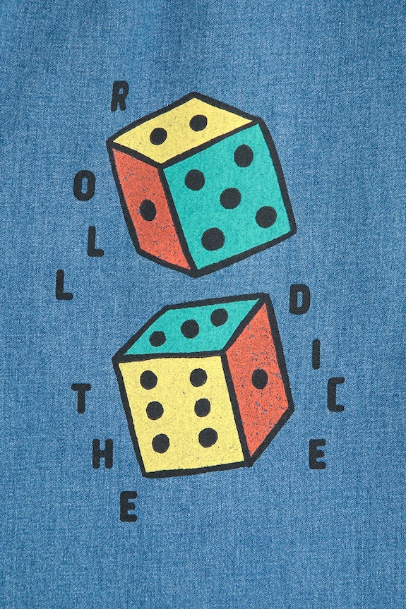 Bobo Choses jeansy dziecięce Roll the dice niebieski 225AC075