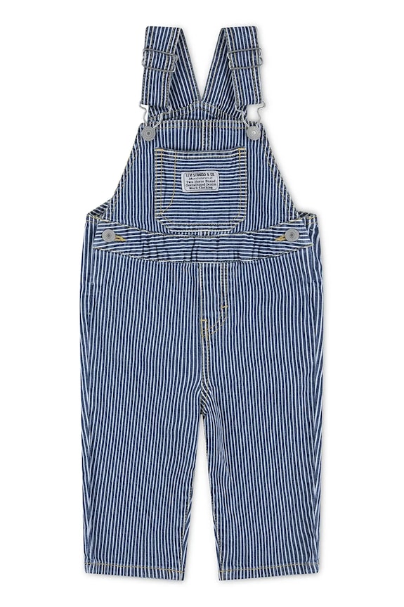 Levi's salopete din denim pentru copii RAILROAD STRIPE OVERALL salopetă albastru 6EM321