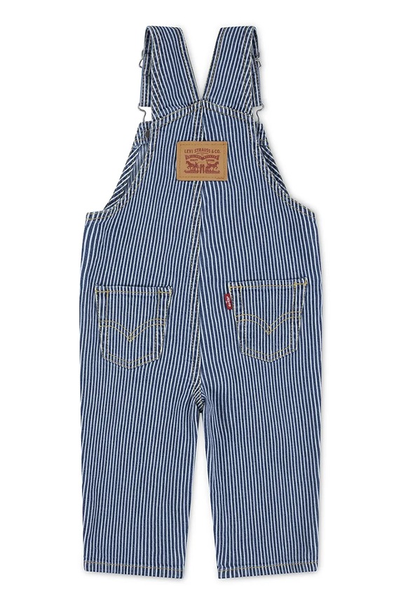Levi's salopete din denim pentru copii RAILROAD STRIPE OVERALL 6EM321 albastru AW25