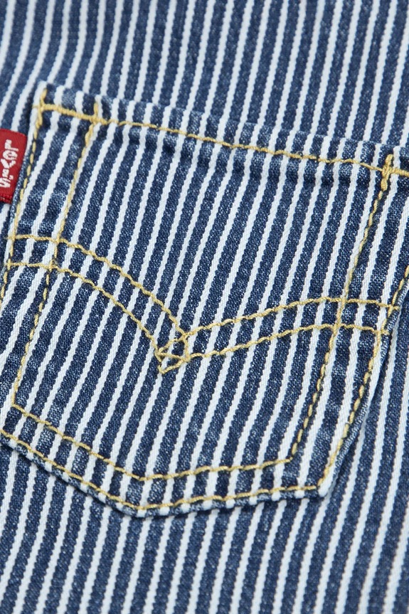 Levi's salopete din denim pentru copii RAILROAD STRIPE OVERALL 6EM321 albastru
