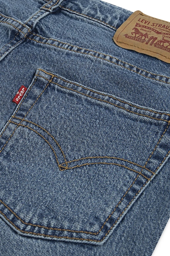 Chłopiec Levi's jeansy straight dziecięce 555 RELAXED STRAIGHT JEANS 8EN695 niebieski