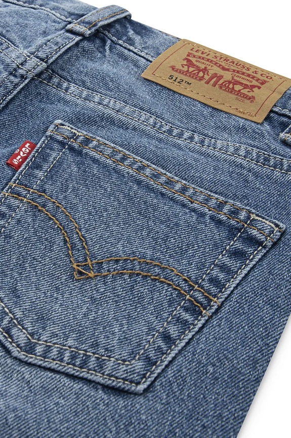 Chłopiec Levi's jeansy dziecięce 512 SLIM TAPER JEANS 9EL207 niebieski