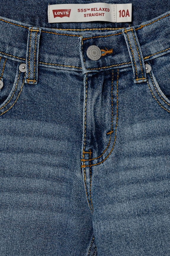 Chłopiec Levi's jeansy dziecięce 555 RELAXED STRAIGHT JEANS 9EN331 niebieski