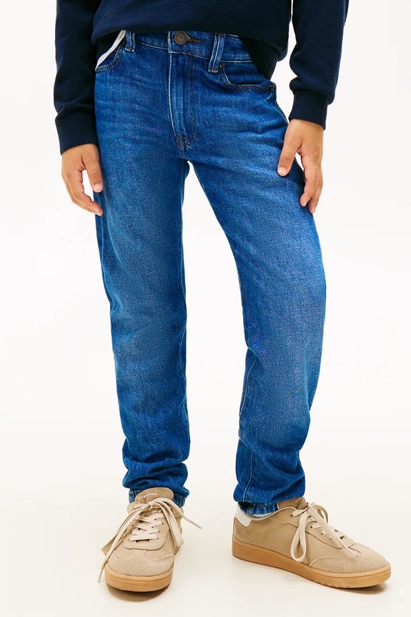 Chłopiec Tommy Hilfiger jeansy dziecięce MODERN STRAIGHT KB0KB09920.9BYA niebieski