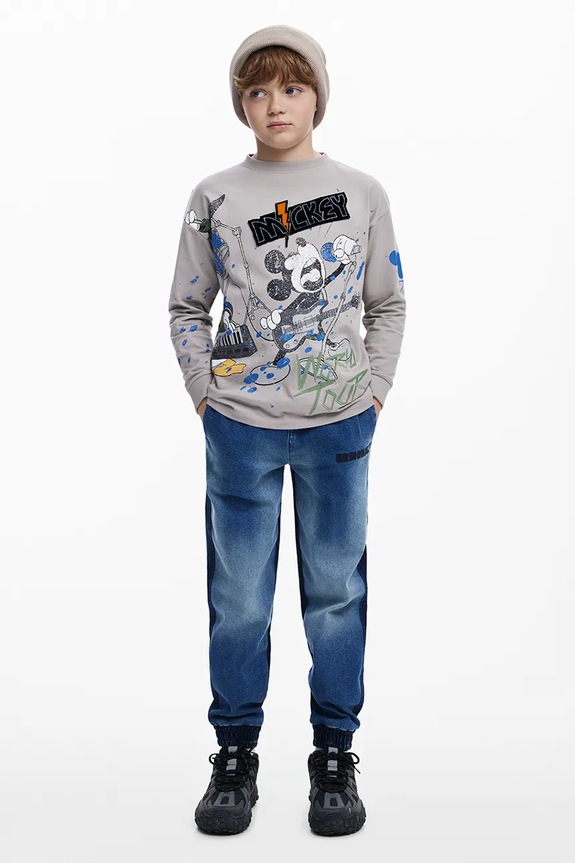 Desigual jeansy dziecięce Planet friendly niebieski 25WBDD02