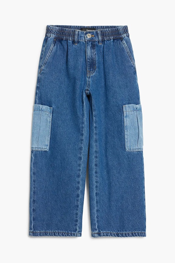 Desigual jeansy dziecięce Planet friendly niebieski 25WBDD03