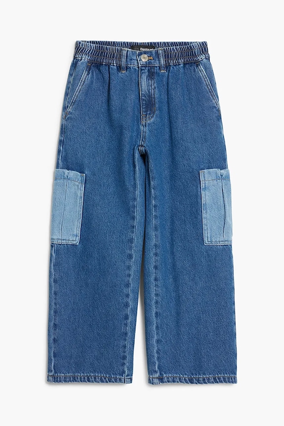 Desigual jeansy dziecięce Planet friendly niebieski 25WBDD03