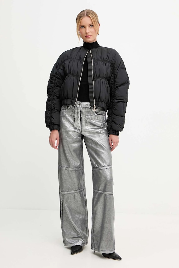 Βαμβακερό παντελόνι Patrizia Pepe 8P0737.D114 ασημί AW25