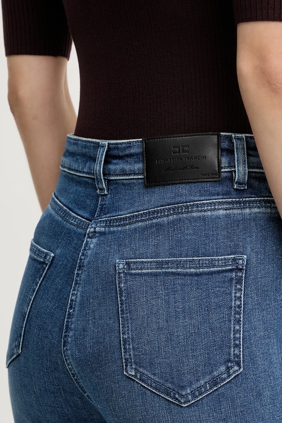 Τζιν παντελόνι Elisabetta Franchi μπλε PJ12N56E2