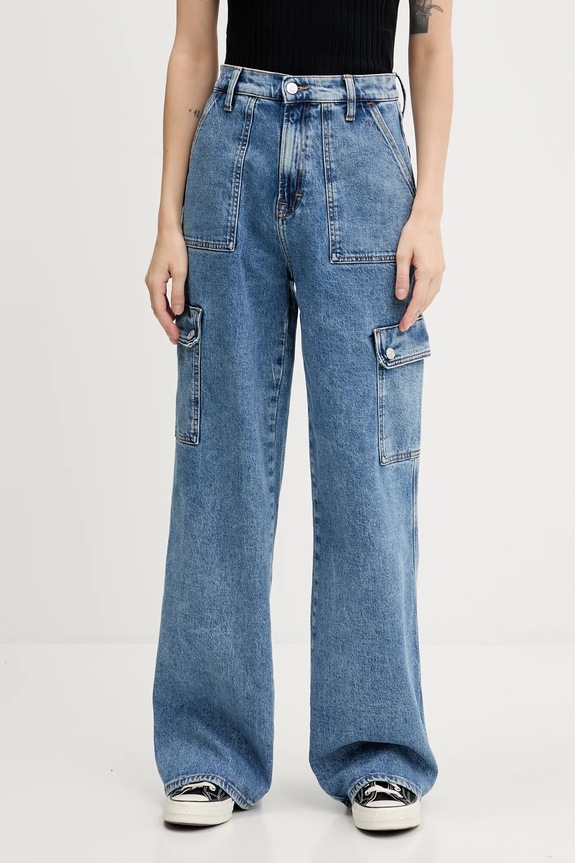 Rifle Tommy Jeans Planet friendly modrá DW0DW20479