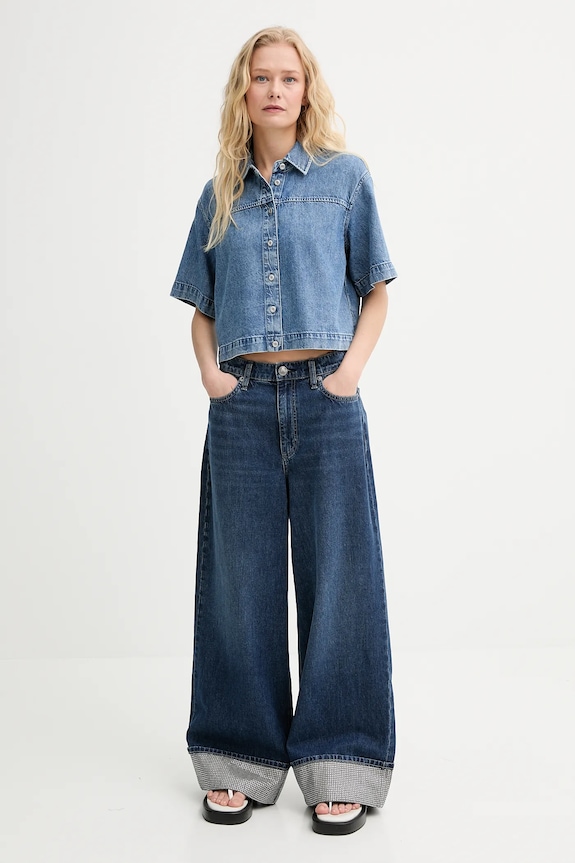 Rag & Bone jeansy bawełniane WDD25P1010RGDJ niebieski AW25
