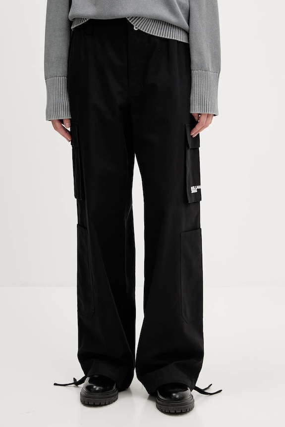 Karl Lagerfeld Jeans nadrág sima fekete A3W10081