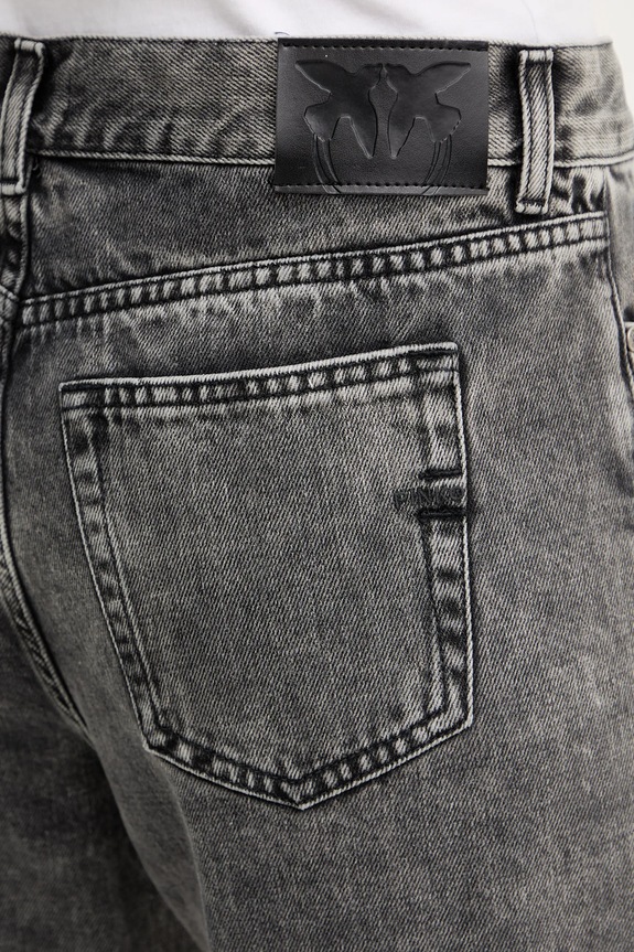 Pinko jeansy bawełniane szary 104635.A2W4