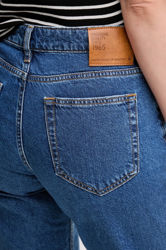 United Colors of Benetton mom fit női kék 4OHWDF02Z