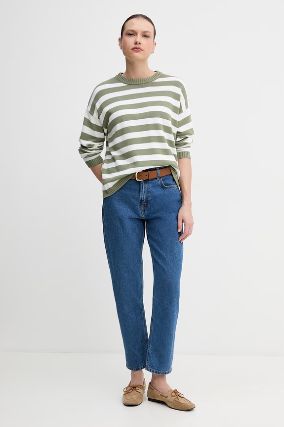 United Colors of Benetton mom fit traperice za žene 4OHWDF02Z plava SS26