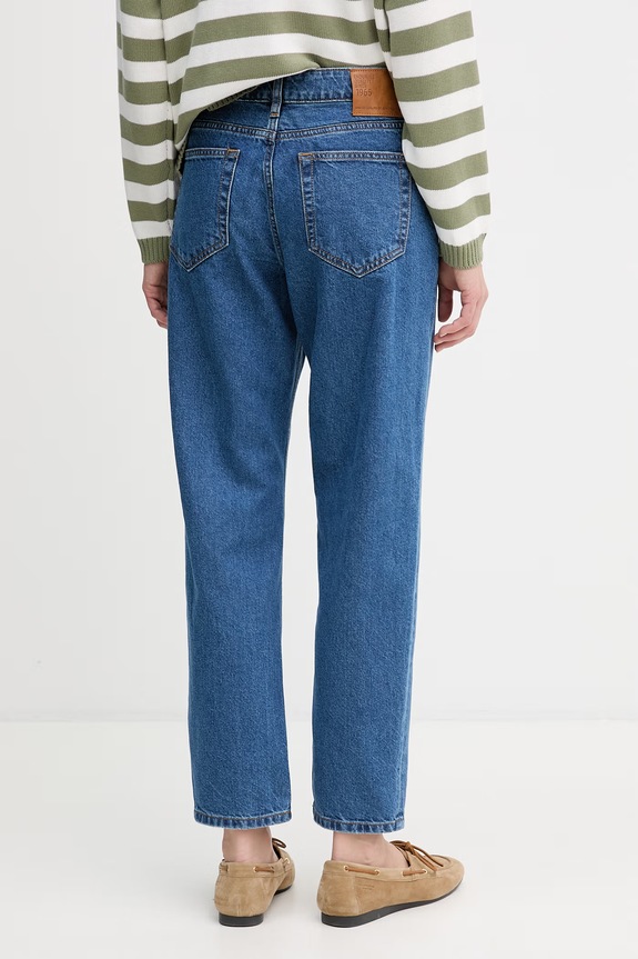 Odjeća United Colors of Benetton mom fit traperice za žene 4OHWDF02Z plava