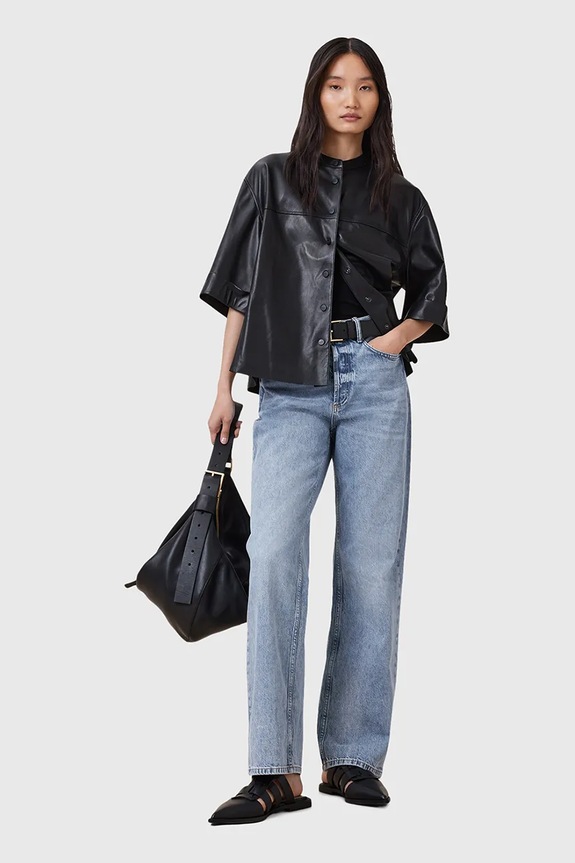 AllSaints jeansy bawełniane BROOKLYN Planet friendly niebieski W061EC
