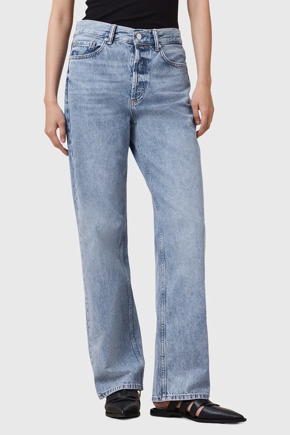 AllSaints jeansy bawełniane BROOKLYN W061EC niebieski AW25