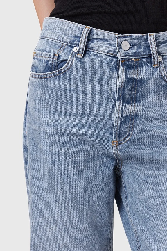 Odzież AllSaints jeansy bawełniane BROOKLYN W061EC niebieski