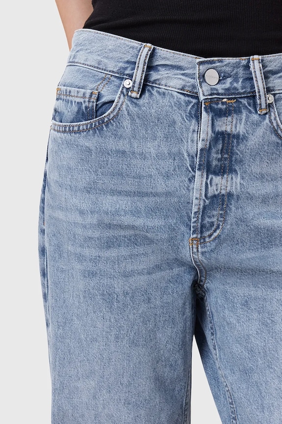 Odzież AllSaints jeansy bawełniane BROOKLYN W061EC niebieski