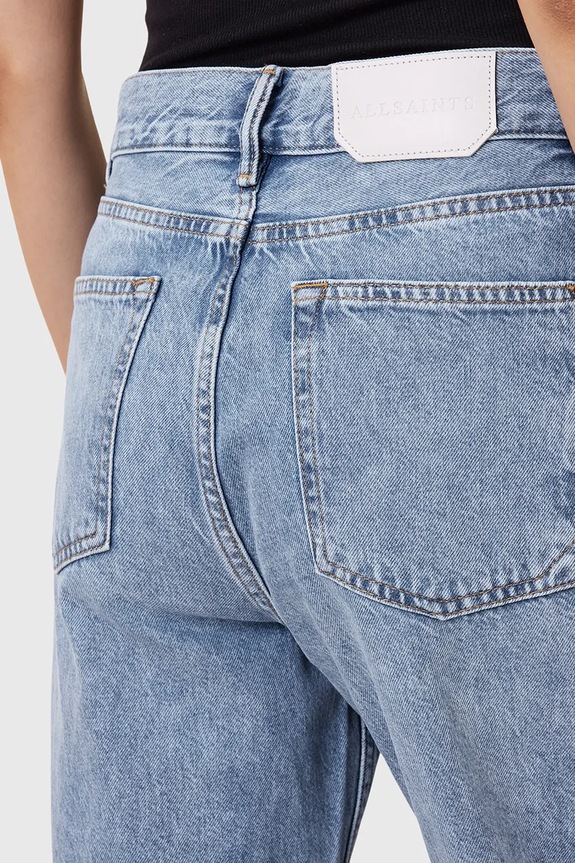 AllSaints jeansy bawełniane BROOKLYN niebieski W061EC