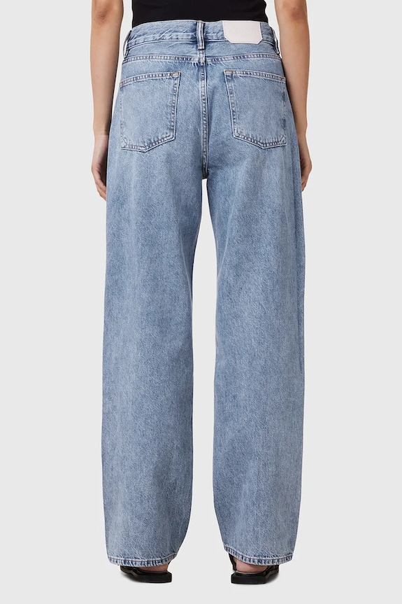 AllSaints jeansy bawełniane BROOKLYN W061EC niebieski