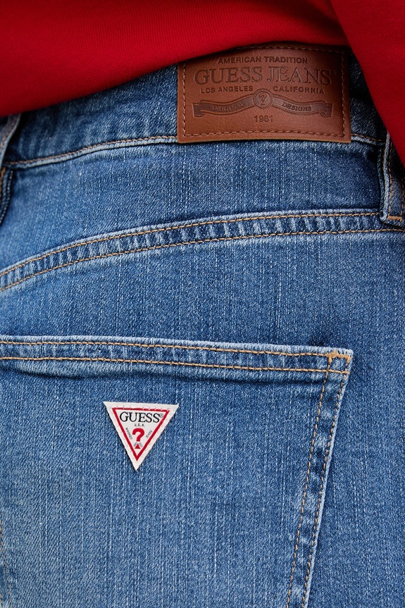 Guess Jeans дънки wide leg дамски син W5YA0O.D0021