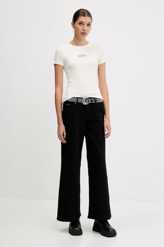 Τζιν παντελόνι Guess Jeans W5YA0O.D0141 μαύρο AW25