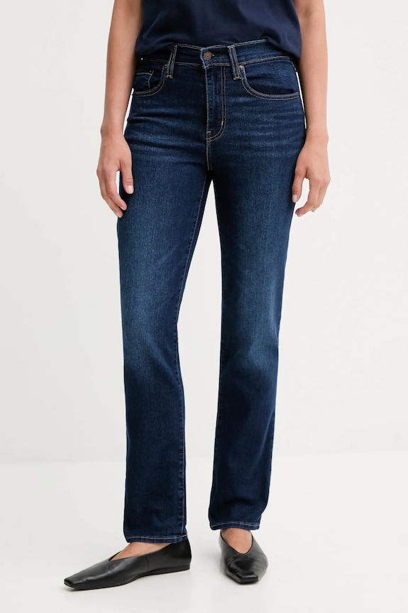 Levi's jeansy 724 HIGH RISE STRAIGHT granatowy 18883.724