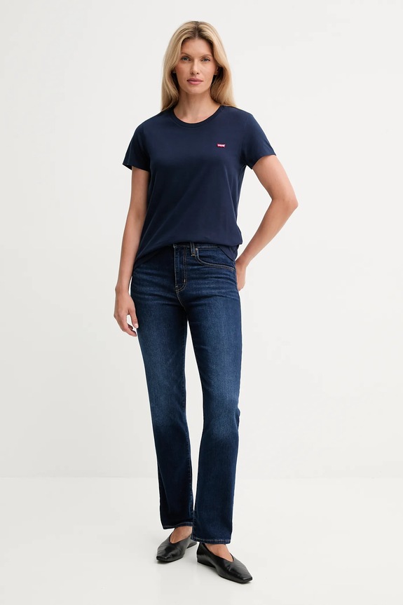 Levi's jeansy 724 HIGH RISE STRAIGHT 18883.724 granatowy AA00