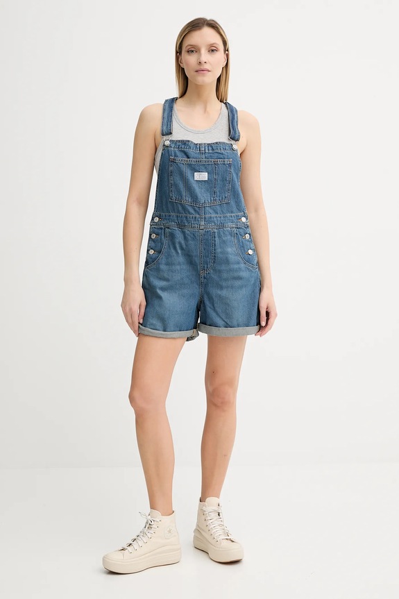Levi's ogrodniczki jeansowe VINTAGE SHORTALL 52333.0057 niebieski AA00