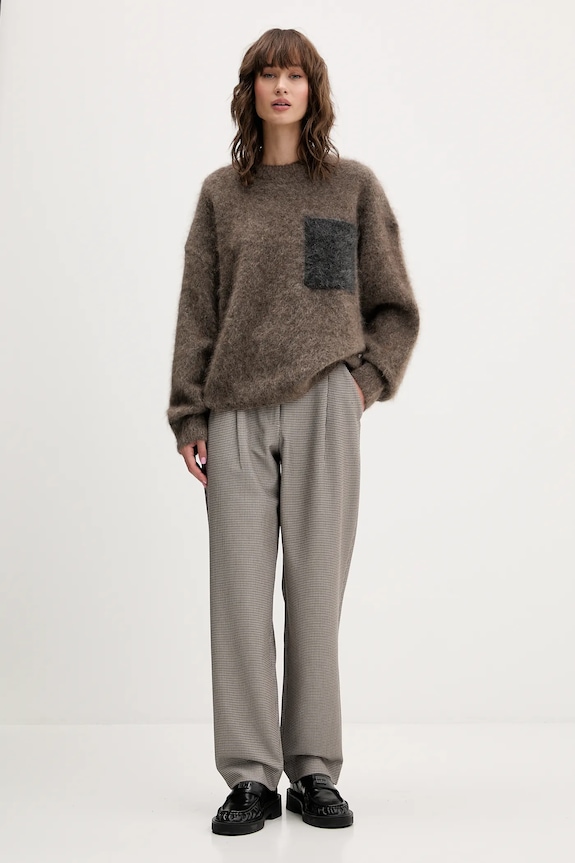 Nohavice Abercrombie & Fitch KI156.5414.407 hnedá AW25