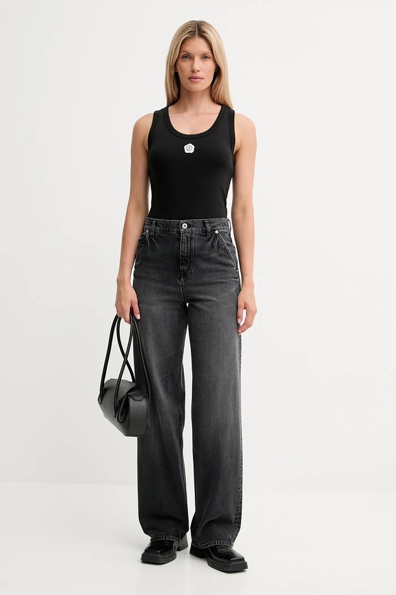 Kenzo jeans Kenzo x Futura FF62DP2356C8 gri AW25