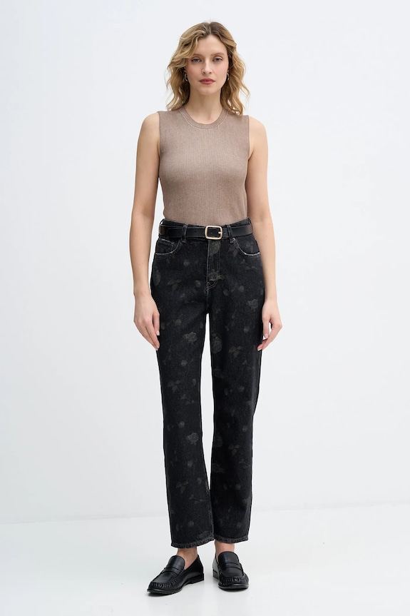 Sisley jeans 4RZHLE04R negru AW25