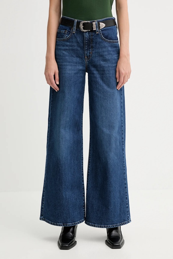 Levi's jeans 728 HR WIDE LEG albastru 0039B.0004
