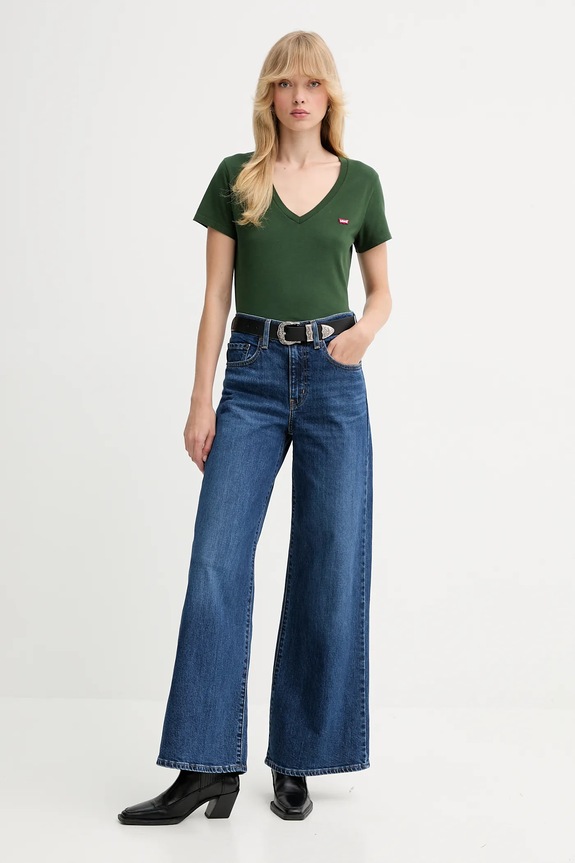 Levi's jeans 728 HR WIDE LEG 0039B.0004 albastru AW25