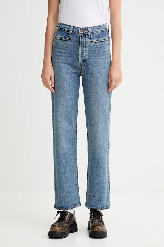 Levi's jeans RIBCAGE FL WESTERN albastru 001UT