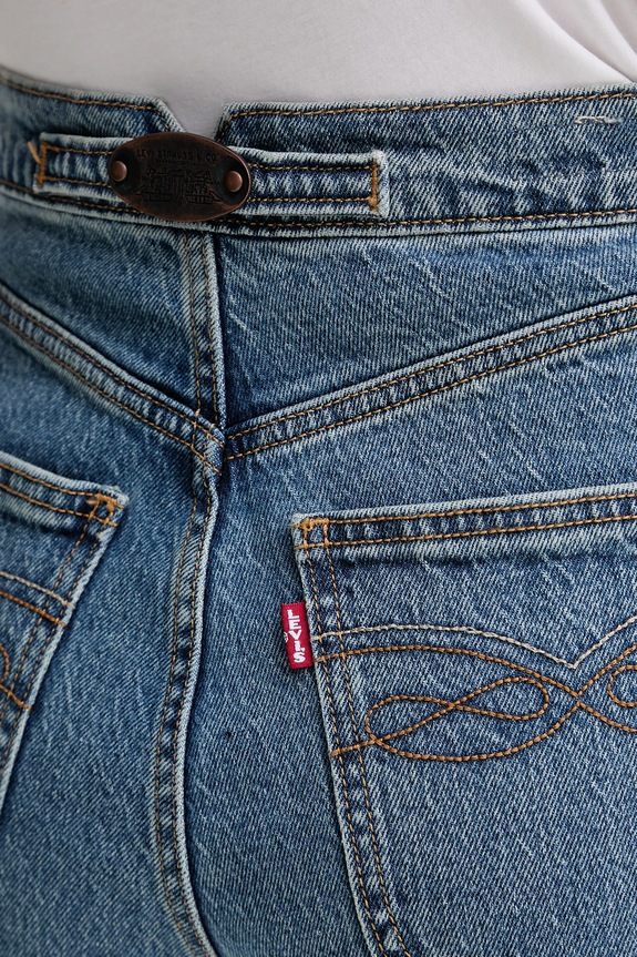 Levi's jeans RIBCAGE FL WESTERN albastru 001UT