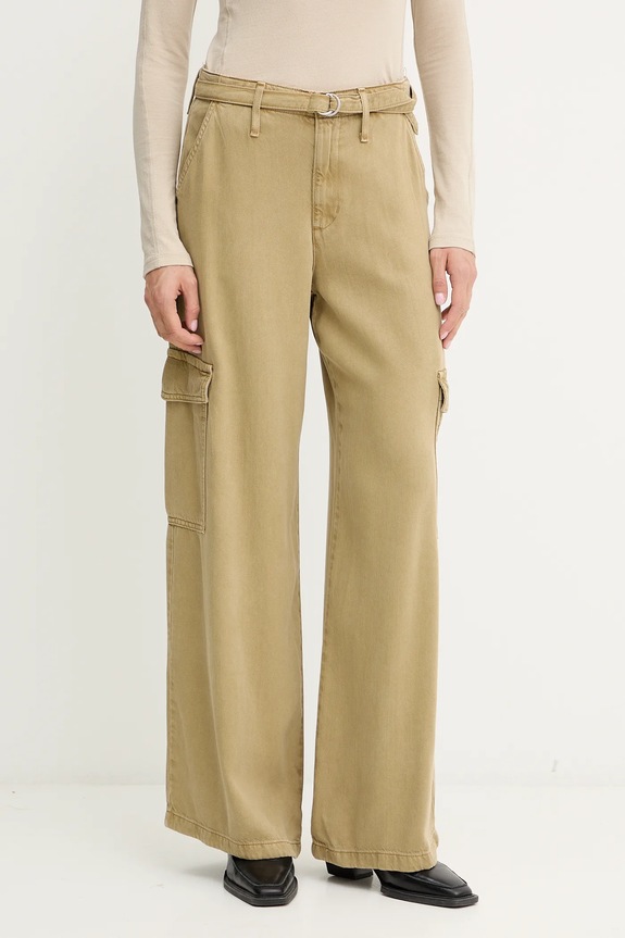 Levi's pantaloni BAGGY DAD CARGO panza verde 003IN.0005