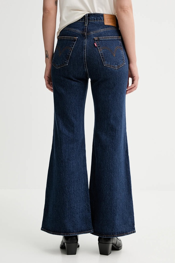 Îmbrăcăminte Levi's jeans RIBCAGE BELLS A7503.0008 bleumarin