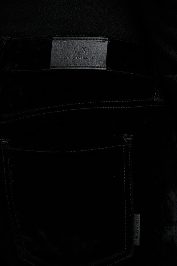 Armani Exchange pantaloni in velluto nero XW001184.AF16093