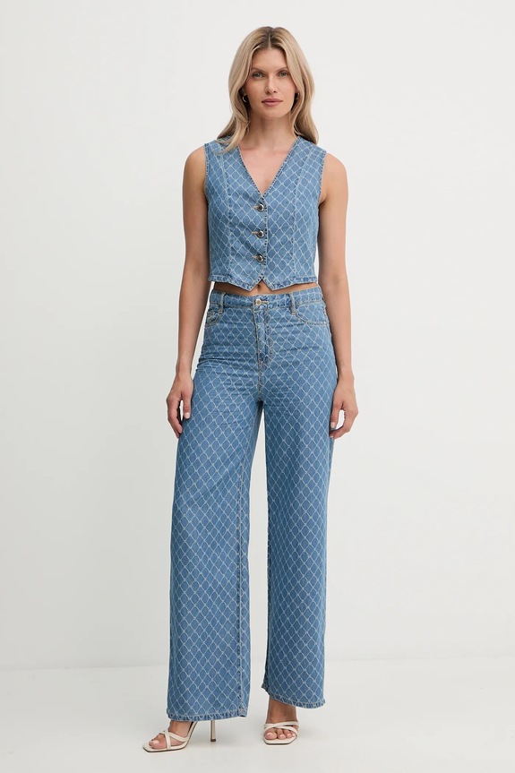 Morgan jeans PSTEL albastru AW25