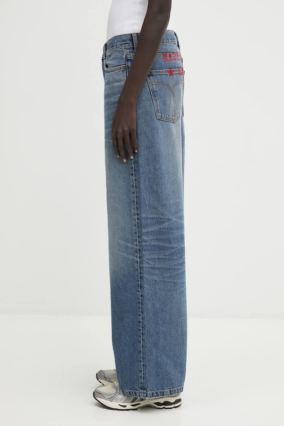 Fiorucci jeansy Made in Heaven Print Baggy W02FPDJE458DN03DN02 granatowy AW25
