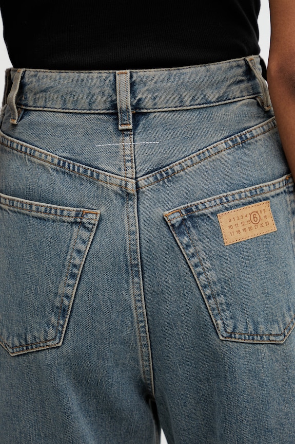 MM6 Maison Margiela τζιν φαρδιά γυναικεία μπλε S52LA0257.S30844.963