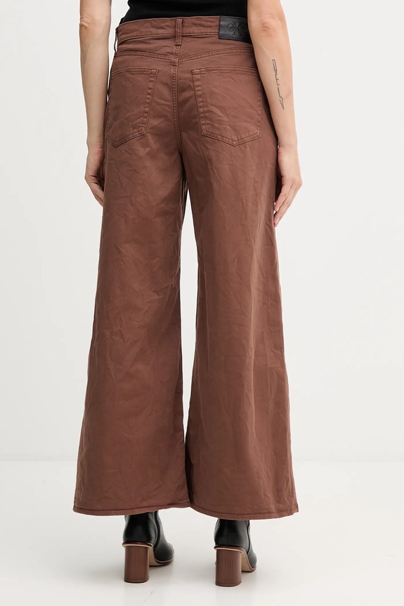 Τζιν παντελόνι Calvin Klein Jeans LV044D615G καφέ AW25