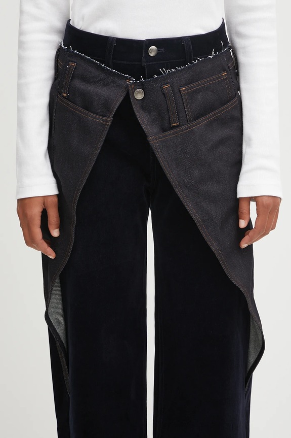 Andersson Bell pantaloni Zoe Wrap blu navy apa850w