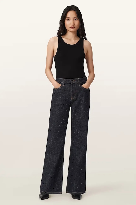 Τζιν παντελόνι AllSaints EMBER Planet friendly μαύρο W098ED