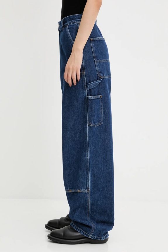 Τζιν παντελόνι Carhartt WIP W' Brandon Double Knee Pant I034635.106 μπλε AW25